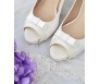 * Colette Ivory White Satin Contrast Wedding Shoes (Ready Stock)