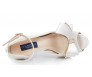 * Brianna Ivory White Satin With Bow Wedding Shoes (Ready Stock)