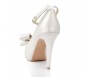 * Brianna Ivory White Satin With Bow Wedding Shoes (Ready Stock)