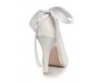 * Freya Silver Glitter Back Bow Wedding Shoes