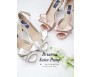 * Brianna Ivory White Satin With Bow Wedding Shoes (Ready Stock)