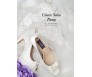 * Colette Ivory White Satin Contrast Wedding Shoes (Ready Stock)